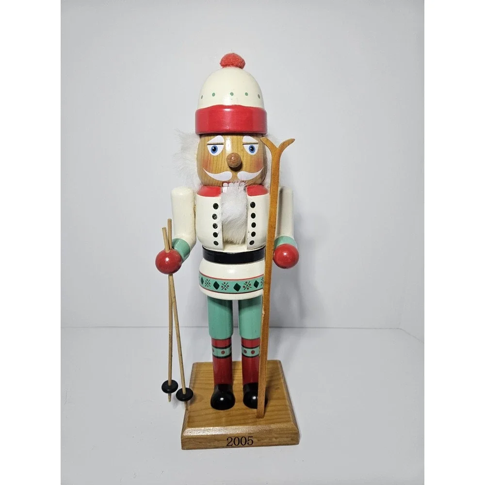 Target Limited Edition 2005 Wooden Skier Nutcracker Vintage Christmas Decor